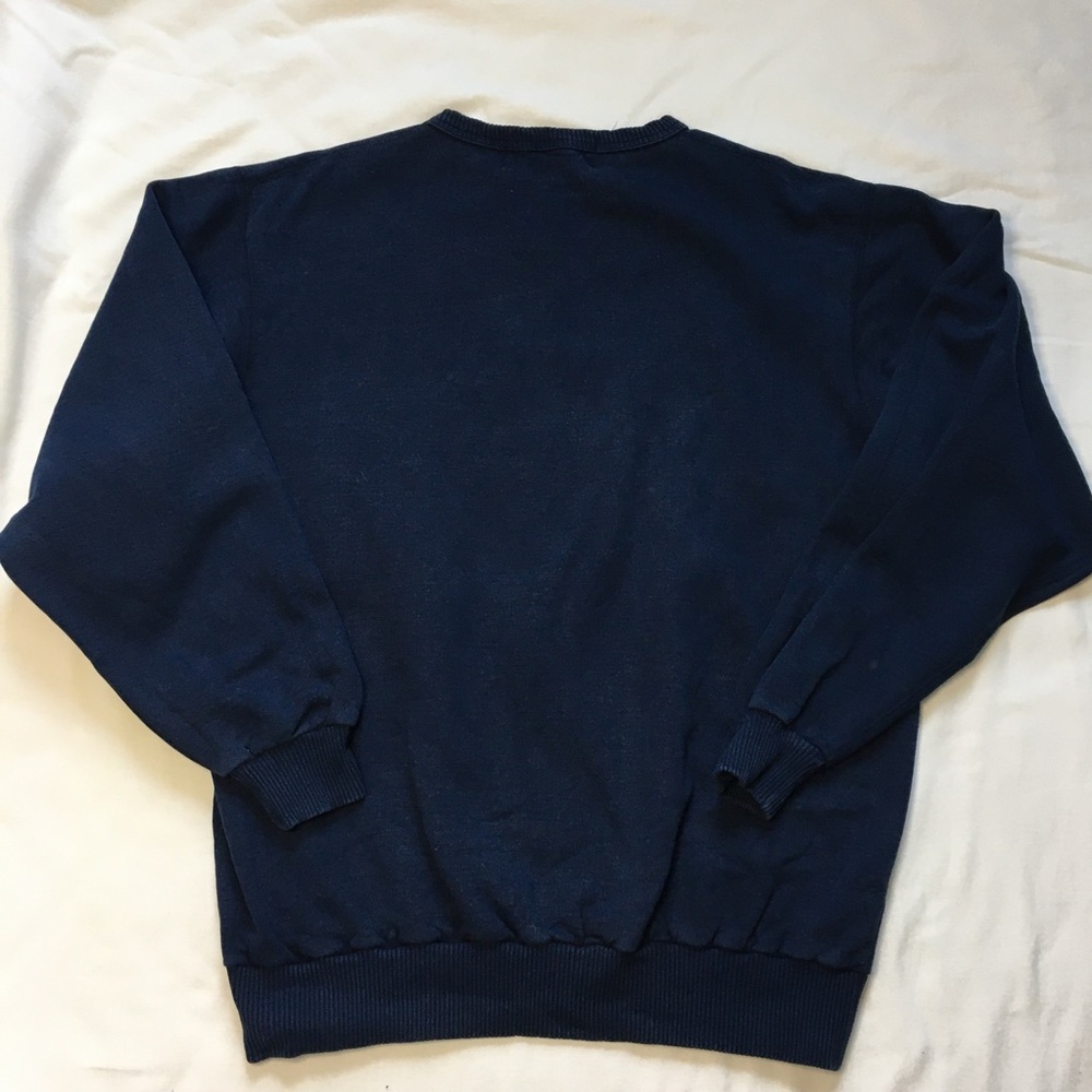 VTG 90s SDI Navy and Suede Bent Creek Golf Course Sweatshirt - Picture 6 of 11